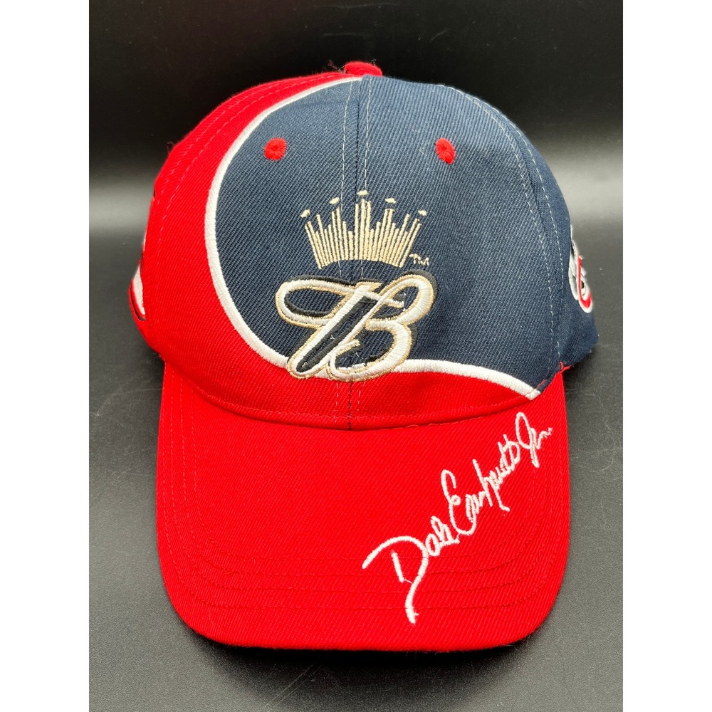 Dale Earnhardt Jr NASCAR Budweiser Racing Hat Navy Red Embroidered #8 Signature
